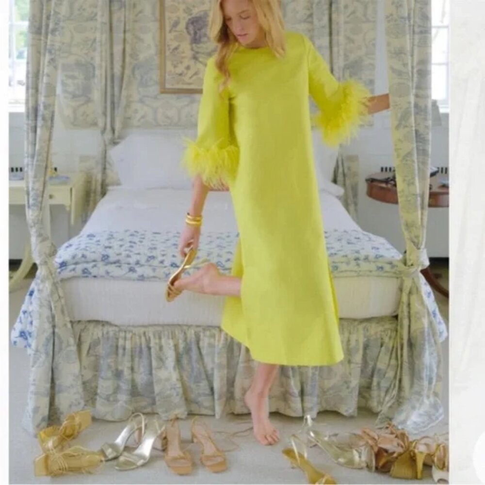 Tuckernuck Citron Feather Jamie Dress